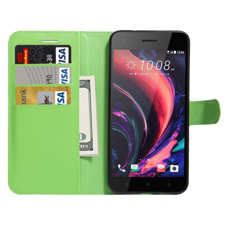 For HTC Desire 10 pro Litchi Texture Horizontal Flip Leather Case with Holder & Card Slots & Wallet