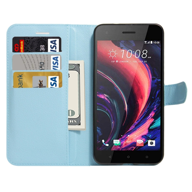 For HTC Desire 10 pro Litchi Texture Horizontal Flip Leather Case with Holder & Card Slots & Wallet