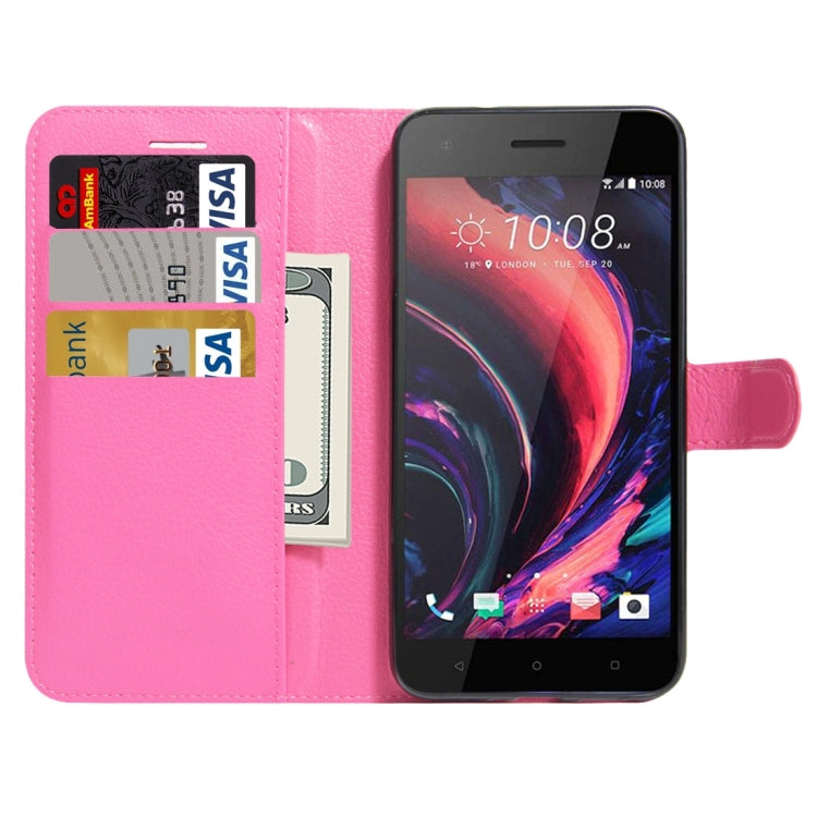 For HTC Desire 10 pro Litchi Texture Horizontal Flip Leather Case with Holder & Card Slots & Wallet