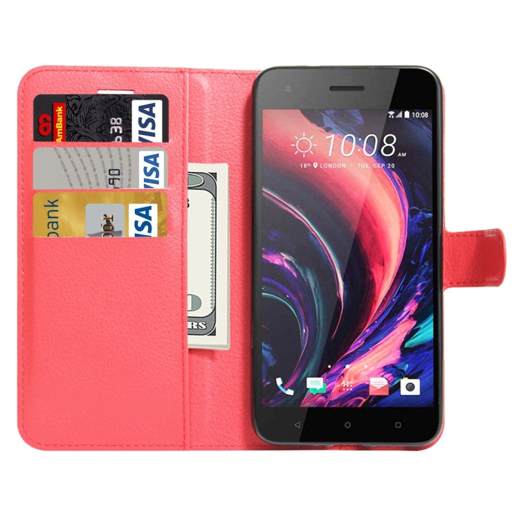 For HTC Desire 10 pro Litchi Texture Horizontal Flip Leather Case with Holder & Card Slots & Wallet