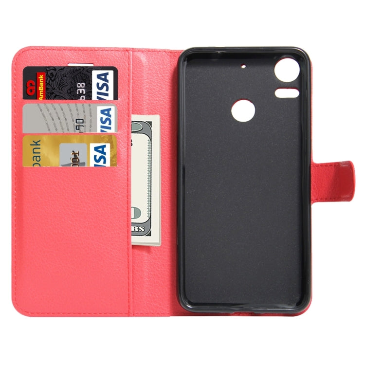 For HTC Desire 10 pro Litchi Texture Horizontal Flip Leather Case with Holder & Card Slots & Wallet