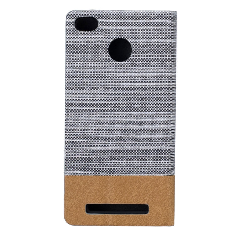 For Xiaomi  Redmi 3S Canvas Pattern PU + TPU Horizontal Flip Leather Case with Holder & Card Slots