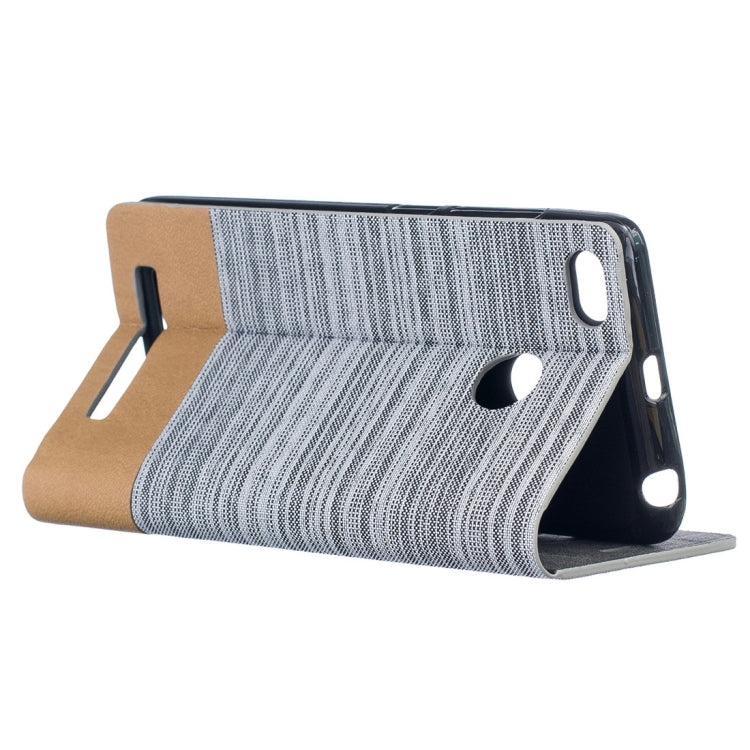 For Xiaomi  Redmi 3S Canvas Pattern PU + TPU Horizontal Flip Leather Case with Holder & Card Slots