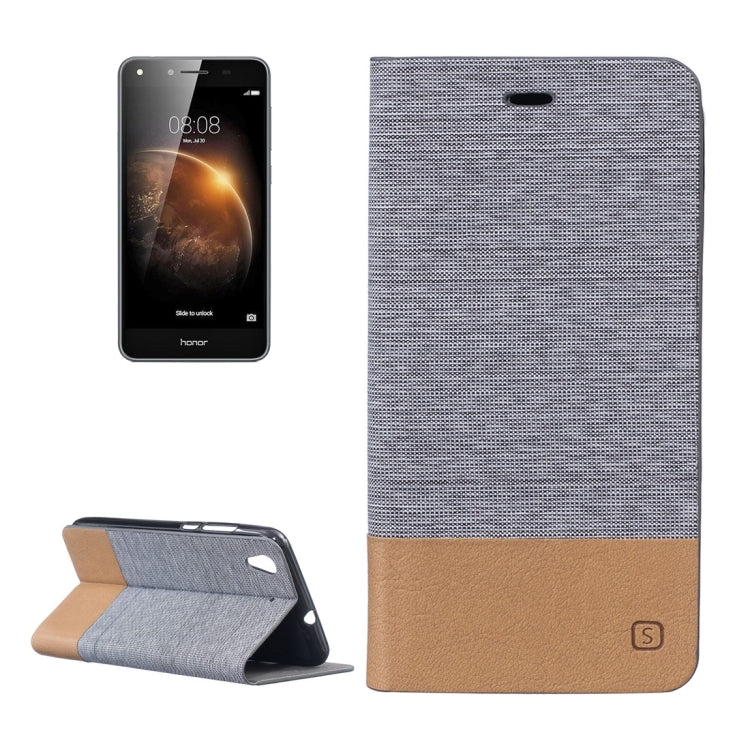 For Huawei  Honor 5A Canvas Pattern PU + TPU Horizontal Flip Leather Case with Holder & Card Slots