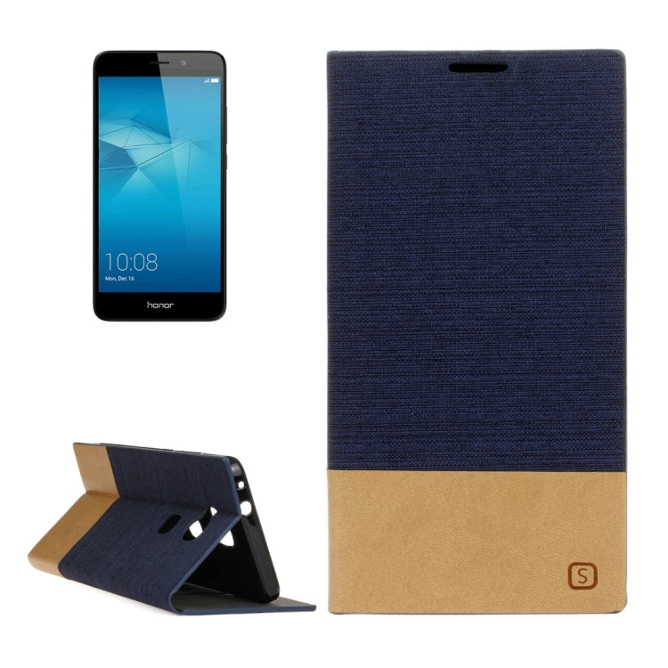 For Huawei  Honor 5C Canvas Pattern PU + TPU Horizontal Flip Leather Case with Holder & Card Slots