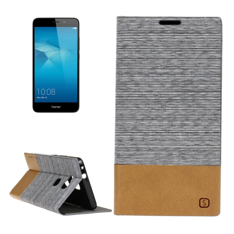 For Huawei  Honor 5C Canvas Pattern PU + TPU Horizontal Flip Leather Case with Holder & Card Slots