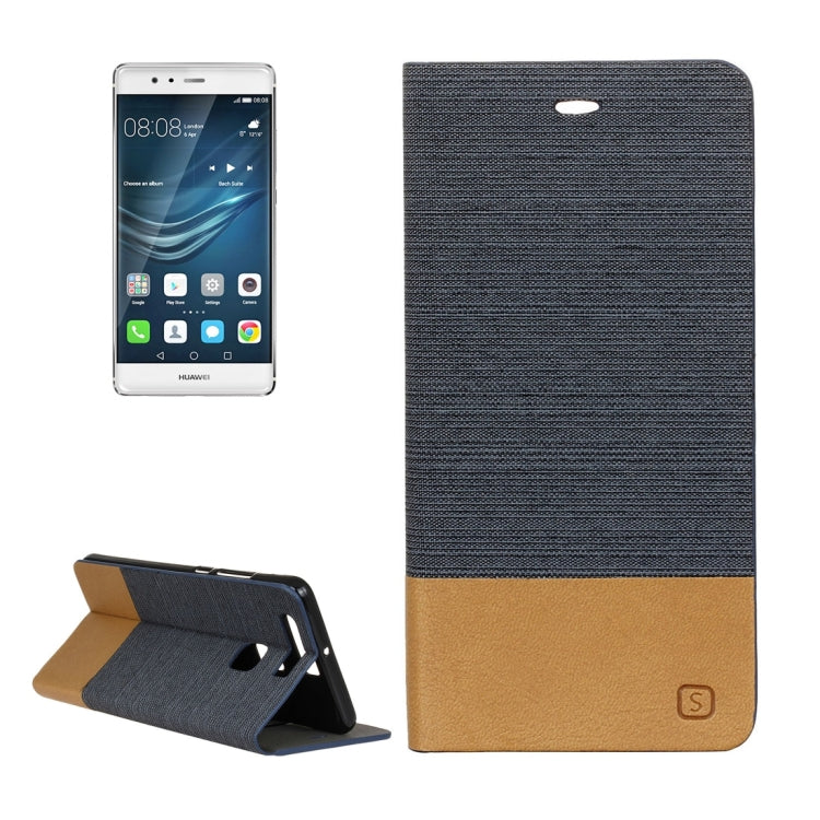 For Huawei  P9 Canvas Pattern PU + TPU Horizontal Flip Leather Case with Holder & Card Slots
