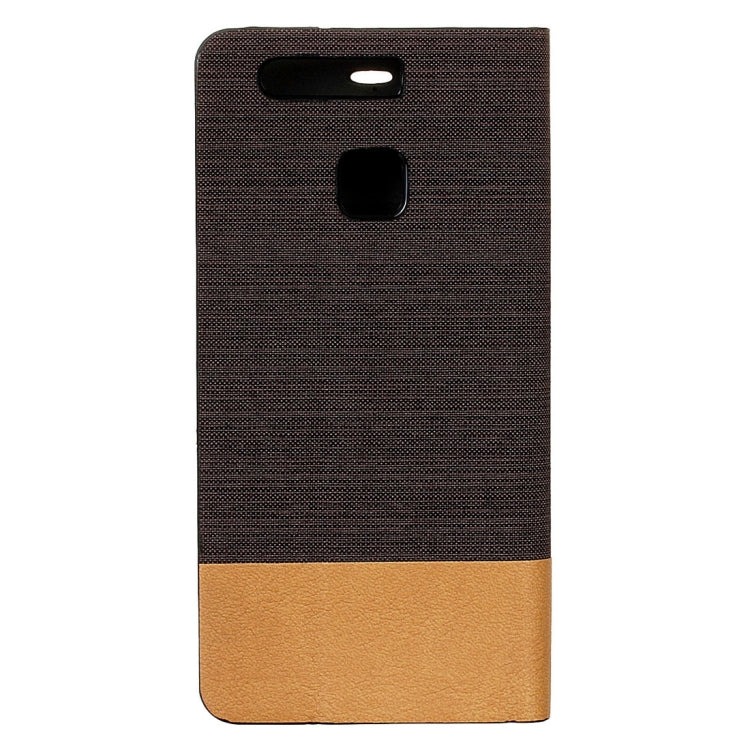 For Huawei  P9 Canvas Pattern PU + TPU Horizontal Flip Leather Case with Holder & Card Slots