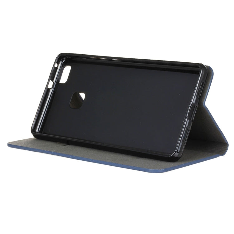 For Huawei  P9 Lite Canvas Pattern PU + TPU Horizontal Flip Leather Case with Holder & Card Slots