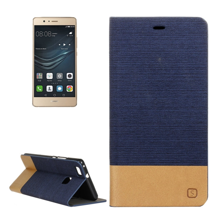 For Huawei  P9 Lite Canvas Pattern PU + TPU Horizontal Flip Leather Case with Holder & Card Slots