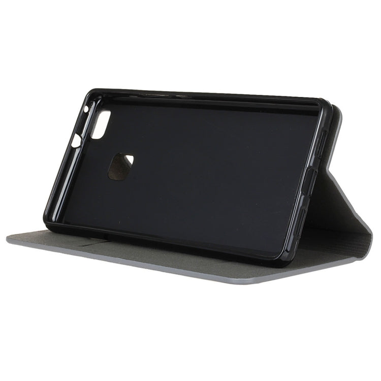 For Huawei  P9 Lite Canvas Pattern PU + TPU Horizontal Flip Leather Case with Holder & Card Slots