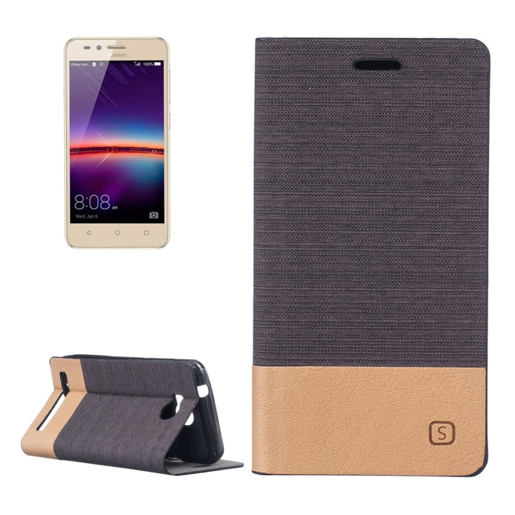 For Huawei  Y3 II Canvas Pattern PU + TPU Horizontal Flip Leather Case with Holder & Card Slots