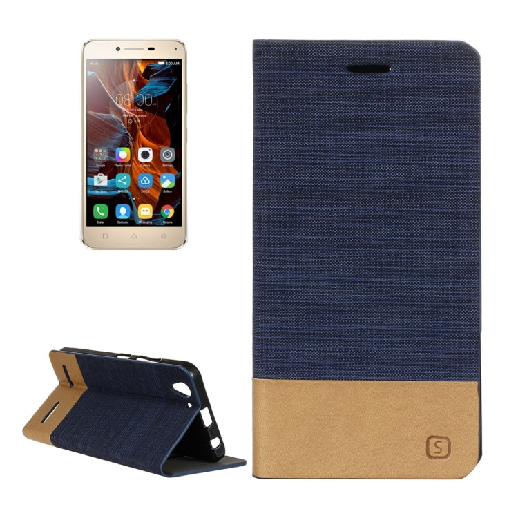 For Lenovo  Vibe K5 Canvas Pattern PU + TPU Horizontal Flip Leather Case with Holder & Card Slots