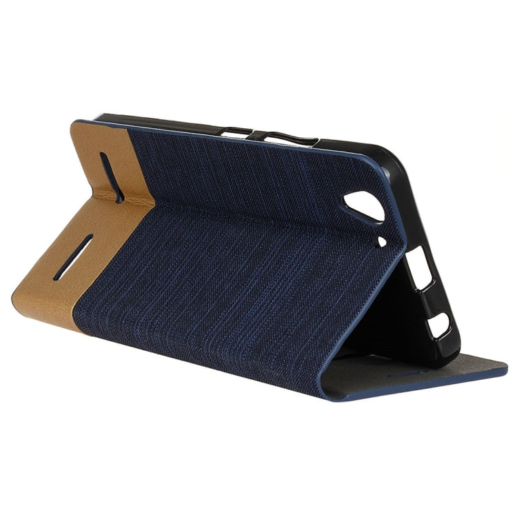 For Lenovo  Vibe K5 Canvas Pattern PU + TPU Horizontal Flip Leather Case with Holder & Card Slots