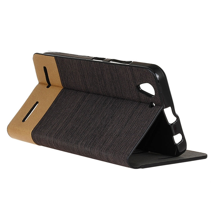 For Lenovo  Vibe K5 Canvas Pattern PU + TPU Horizontal Flip Leather Case with Holder & Card Slots