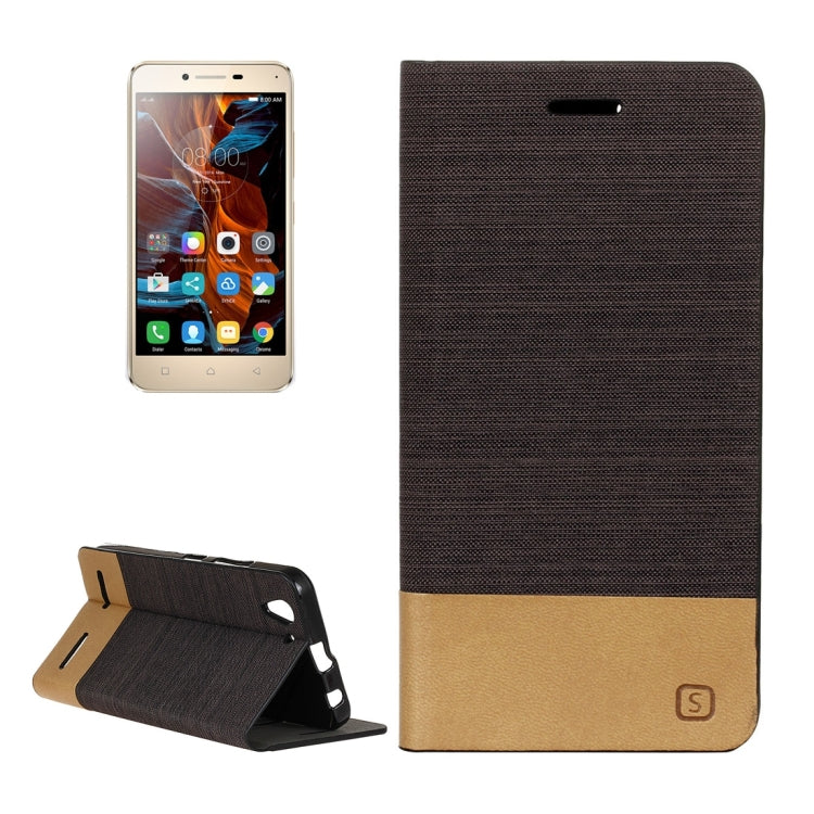 For Lenovo  Vibe K5 Canvas Pattern PU + TPU Horizontal Flip Leather Case with Holder & Card Slots