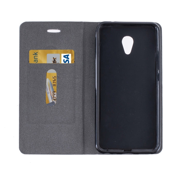 For Meizu  MX6 Canvas Pattern PU + TPU Horizontal Flip Leather Case with Holder & Card Slots