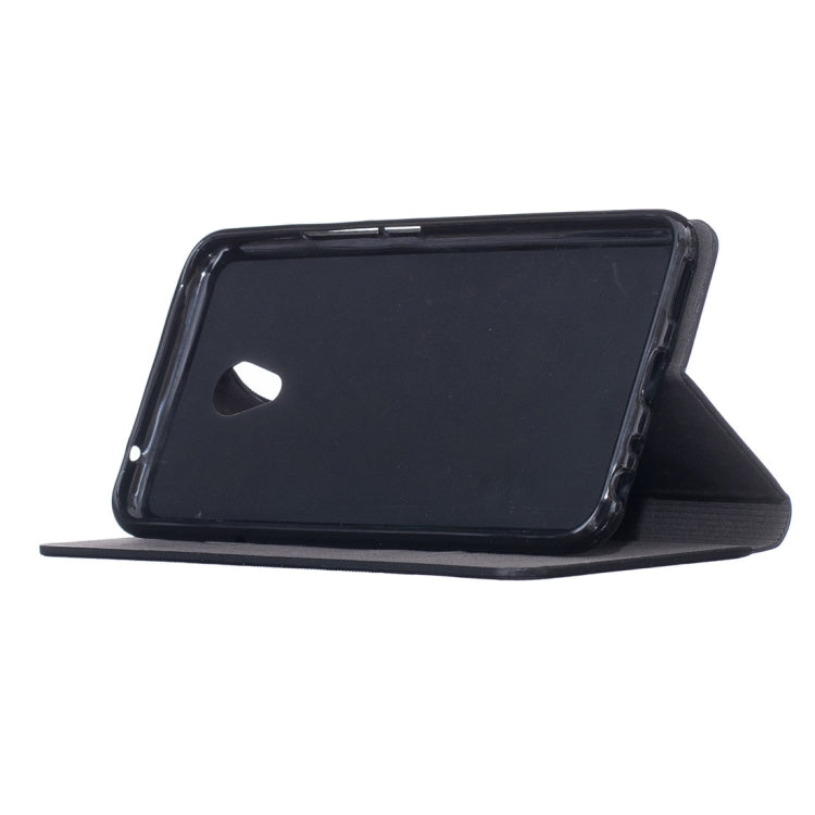 For Meizu  MX6 Canvas Pattern PU + TPU Horizontal Flip Leather Case with Holder & Card Slots