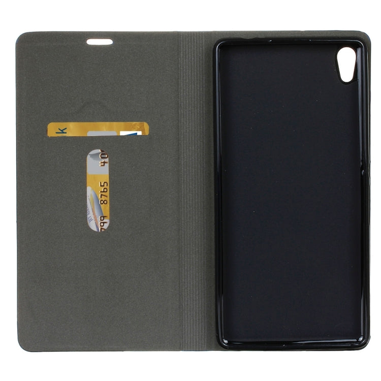 For Sony Xperia C6 Canvas Pattern PU + TPU Horizontal Flip Leather Case with Holder & Card Slots