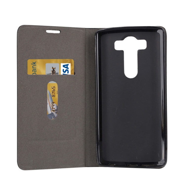 For LG V10 Canvas Pattern PU + TPU Horizontal Flip Leather Case with Holder & Card Slots