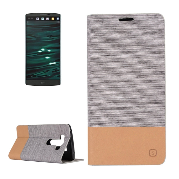 For LG V10 Canvas Pattern PU + TPU Horizontal Flip Leather Case with Holder & Card Slots