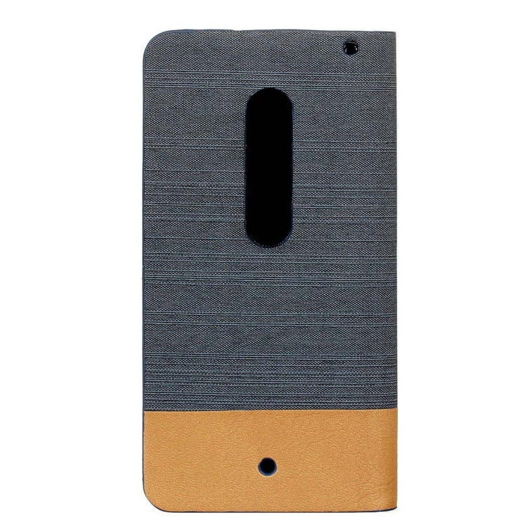 For Motorola Moto X Play Canvas Pattern PU + TPU Horizontal Flip Leather Case with Holder & Card Slots