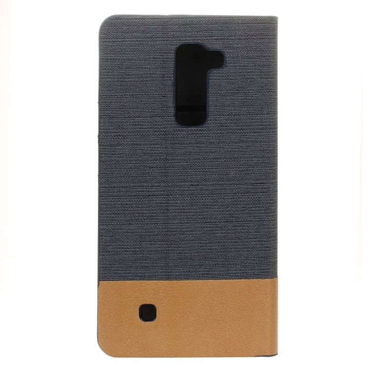 LG K10 Canvas Pattern PU + TPU Horizontal Flip Leather Case with Holder & Card Slots