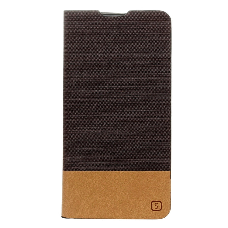 LG K10 Canvas Pattern PU + TPU Horizontal Flip Leather Case with Holder & Card Slots