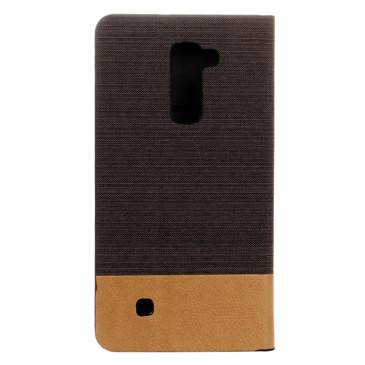 LG K10 Canvas Pattern PU + TPU Horizontal Flip Leather Case with Holder & Card Slots