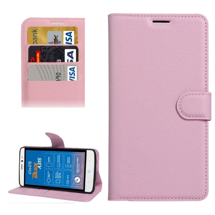 For ZTE Blade A315 Mini Litchi Texture Horizontal Flip PU Leather Case with Holder & Card Slots & Wallet