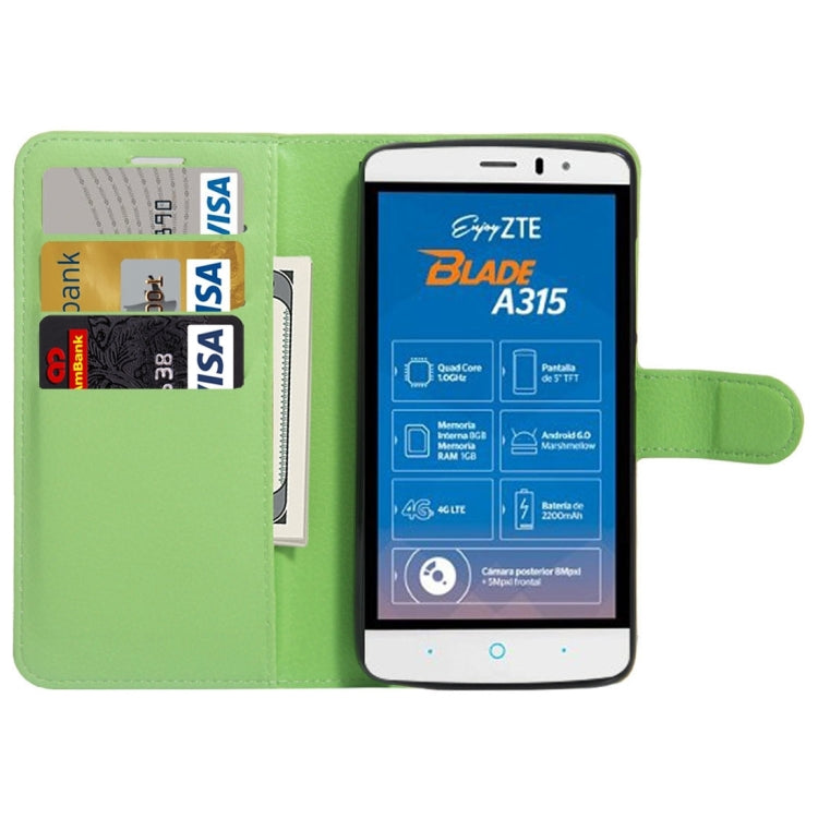 For ZTE Blade A315 Mini Litchi Texture Horizontal Flip PU Leather Case with Holder & Card Slots & Wallet