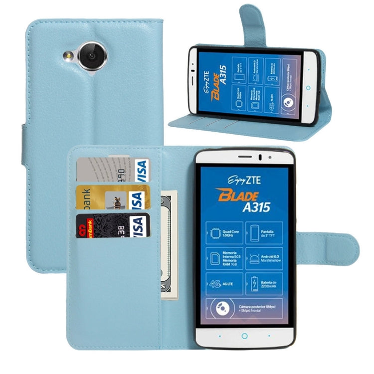 For ZTE Blade A315 Mini Litchi Texture Horizontal Flip PU Leather Case with Holder & Card Slots & Wallet