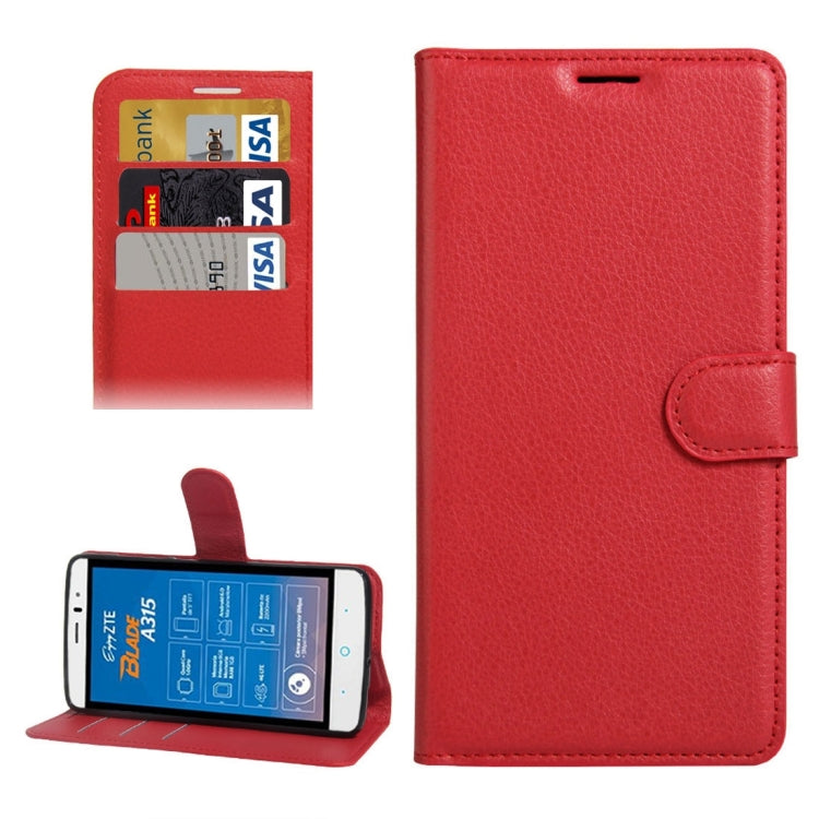 For ZTE Blade A315 Mini Litchi Texture Horizontal Flip PU Leather Case with Holder & Card Slots & Wallet