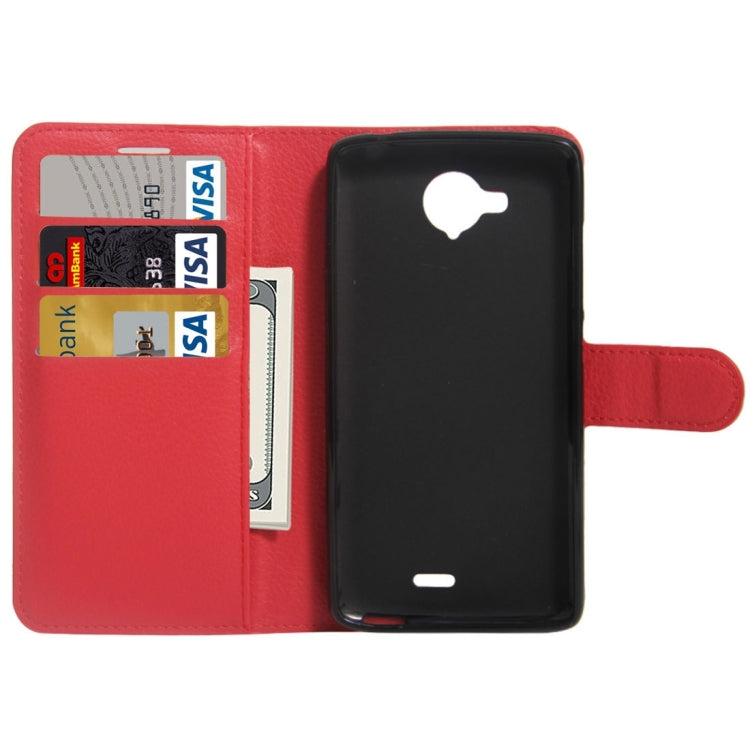 For ZTE Blade A315 Mini Litchi Texture Horizontal Flip PU Leather Case with Holder & Card Slots & Wallet