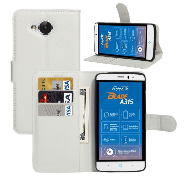 For ZTE Blade A315 Mini Litchi Texture Horizontal Flip PU Leather Case with Holder & Card Slots & Wallet
