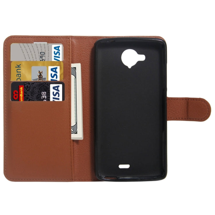 For ZTE Blade A315 Mini Litchi Texture Horizontal Flip PU Leather Case with Holder & Card Slots & Wallet