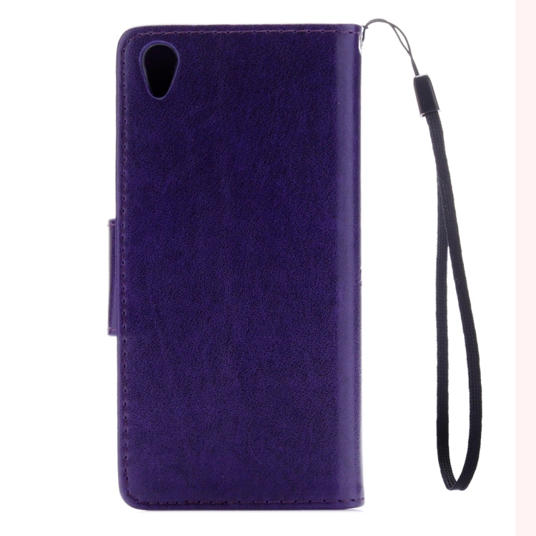 For Sony Xperia XA Butterflies Embossing Horizontal Flip Leather Case with Holder & Card Slots & Wallet & Lanyard