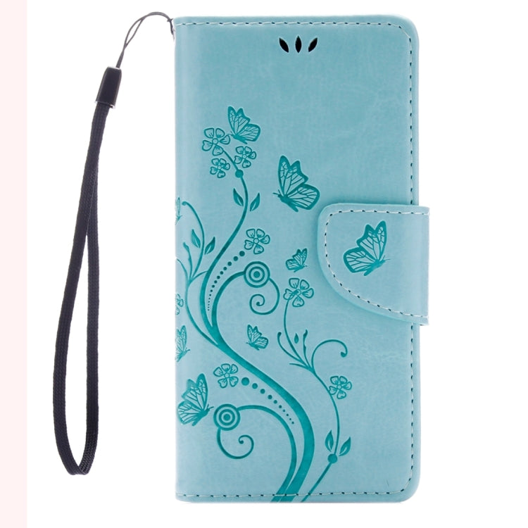 For Sony Xperia XA Butterflies Embossing Horizontal Flip Leather Case with Holder & Card Slots & Wallet & Lanyard