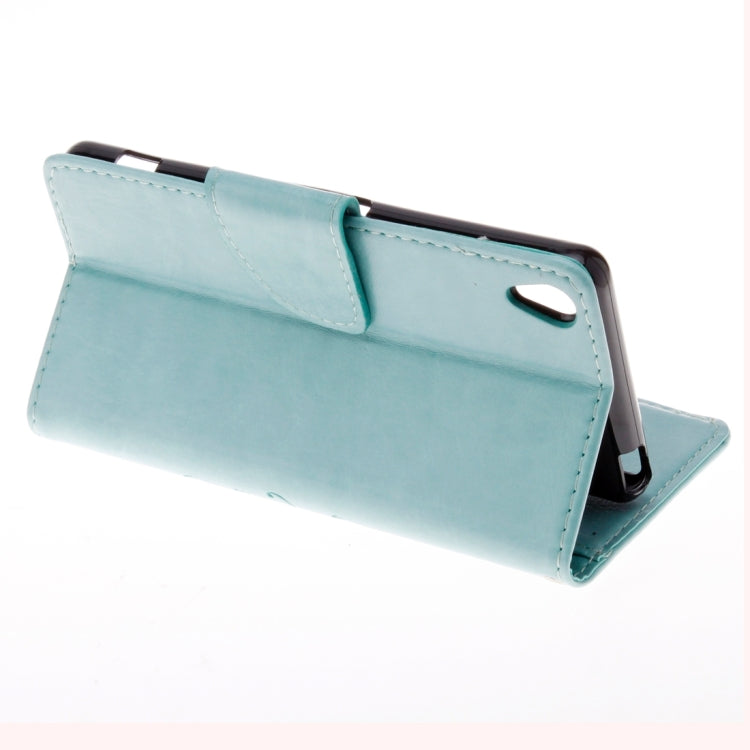 For Sony Xperia XA Butterflies Embossing Horizontal Flip Leather Case with Holder & Card Slots & Wallet & Lanyard