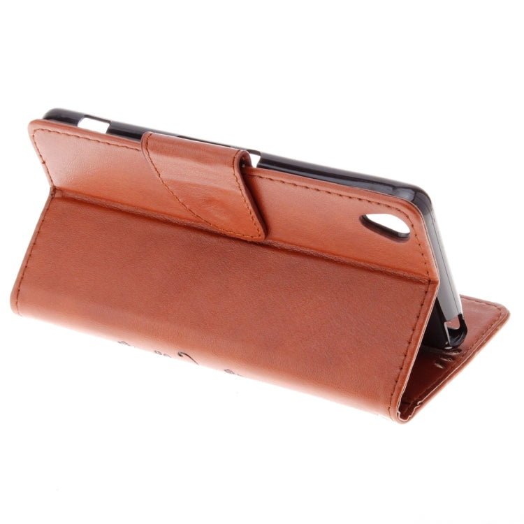 For Sony Xperia XA Butterflies Embossing Horizontal Flip Leather Case with Holder & Card Slots & Wallet & Lanyard