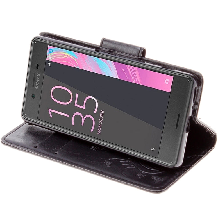 For Sony Xperia X Performance Butterflies Embossing Horizontal Flip Leather Case with Holder & Card Slots & Wallet & Lanyard
