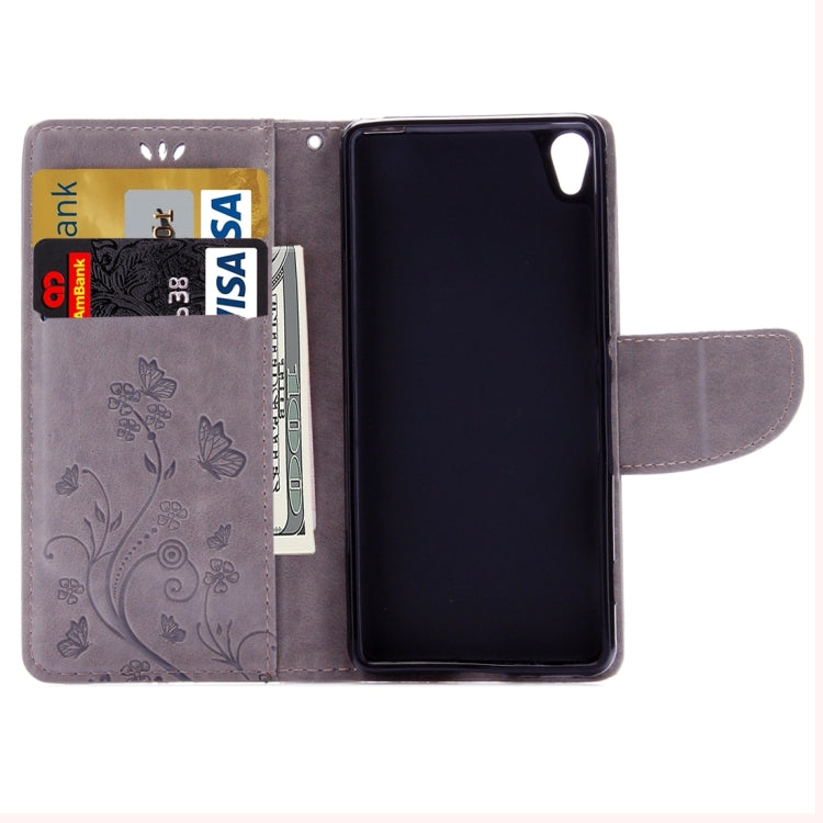 For Sony Xperia X Performance Butterflies Embossing Horizontal Flip Leather Case with Holder & Card Slots & Wallet & Lanyard