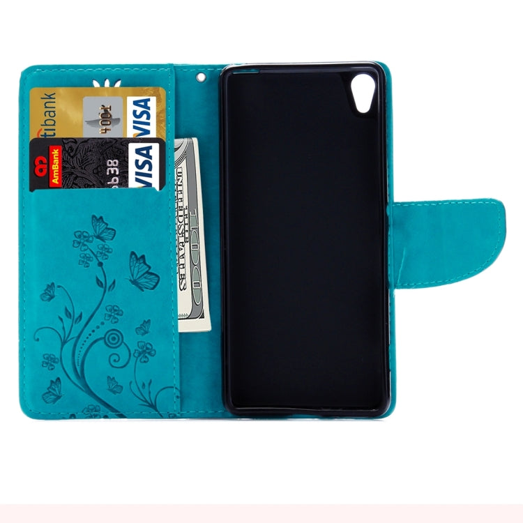 For Sony Xperia X Performance Butterflies Embossing Horizontal Flip Leather Case with Holder & Card Slots & Wallet & Lanyard