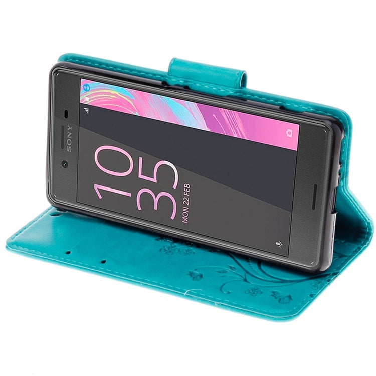 For Sony Xperia X Performance Butterflies Embossing Horizontal Flip Leather Case with Holder & Card Slots & Wallet & Lanyard