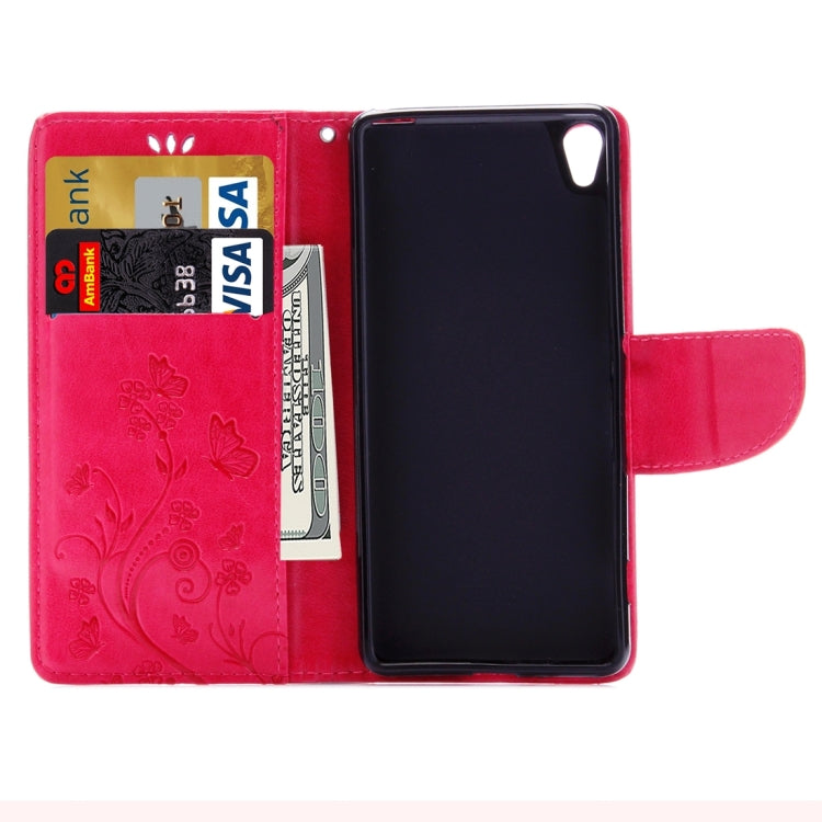 For Sony Xperia X Performance Butterflies Embossing Horizontal Flip Leather Case with Holder & Card Slots & Wallet & Lanyard