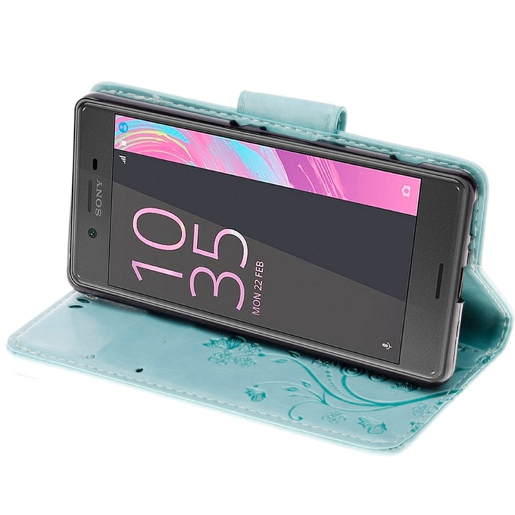 For Sony Xperia X Performance Butterflies Embossing Horizontal Flip Leather Case with Holder & Card Slots & Wallet & Lanyard