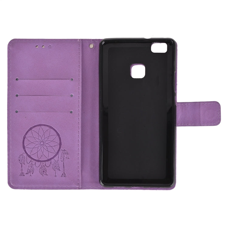 For Huawei  P9 Lite Crazy Horse Texture Dream Catcher Printing Horizontal Flip Leather Case with Holder & Card Slots & Wallet & Lanyard