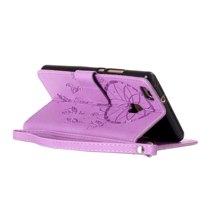 For Huawei  P9 Lite Crazy Horse Texture Dream Catcher Printing Horizontal Flip Leather Case with Holder & Card Slots & Wallet & Lanyard