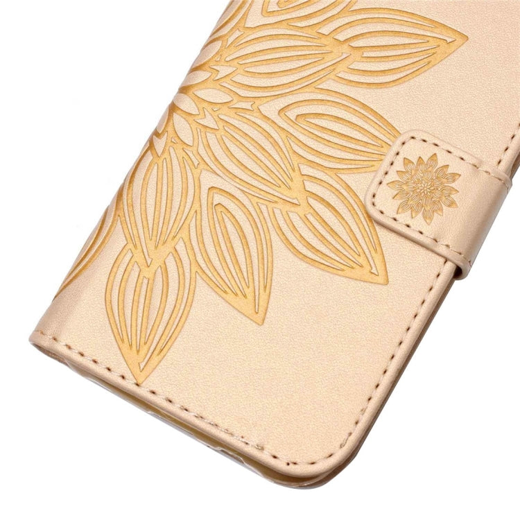 For Huawei  P9 Lite Crazy Horse Texture Half Flower Printing Horizontal Flip Leather Case with Holder & Card Slots & Wallet & Lanyard