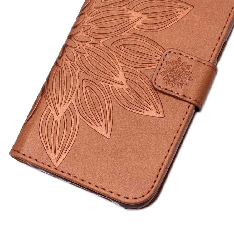 For Huawei  P9 Lite Crazy Horse Texture Half Flower Printing Horizontal Flip Leather Case with Holder & Card Slots & Wallet & Lanyard